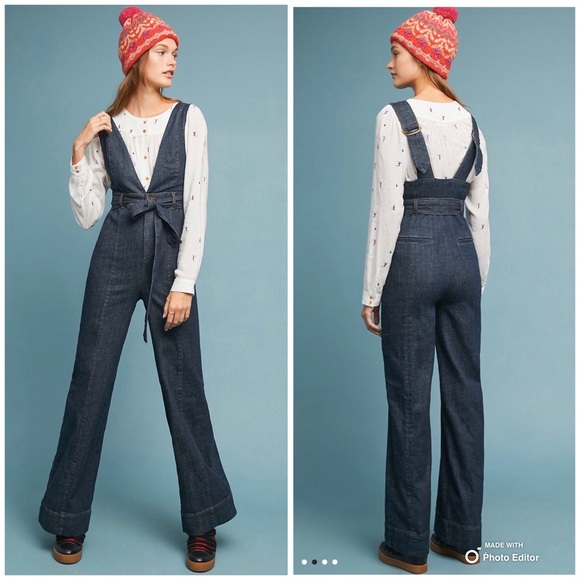 Anthropologie Pants - Pilcro and the letterpress denim jumpsuit